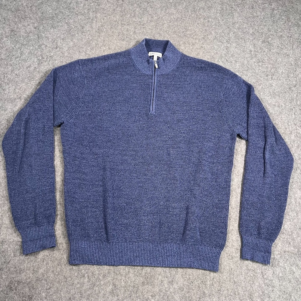 Peter Millar Navy Zip-Up Sweater